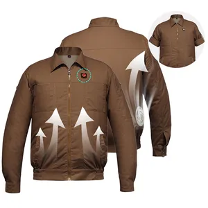 เครื่องปรับอากาศพัดลม Cooling Jacket Cooling เสื้อผ้าแบบชาร์จไฟได้แบตเตอรี่