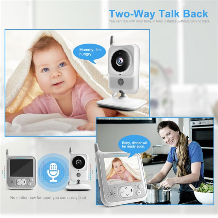 3.2 Inch LCD Wireless Babysitter Two Way Audio Night light Temperature Pet Baby Camera Nanny Music VB607 Video Baby Monitors