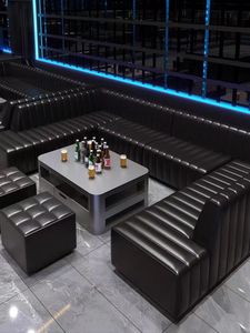 Canapé de bar KTV, mobilier de salon VIP pour chicha, canapé en <span class=keywords><strong>cuir</strong></span> noir pour boîte de nuit, mobilier de <span class=keywords><strong>club</strong></span>, banquette de canapé pour boîte de nuit, mobilier de karaoké - Product Image 3