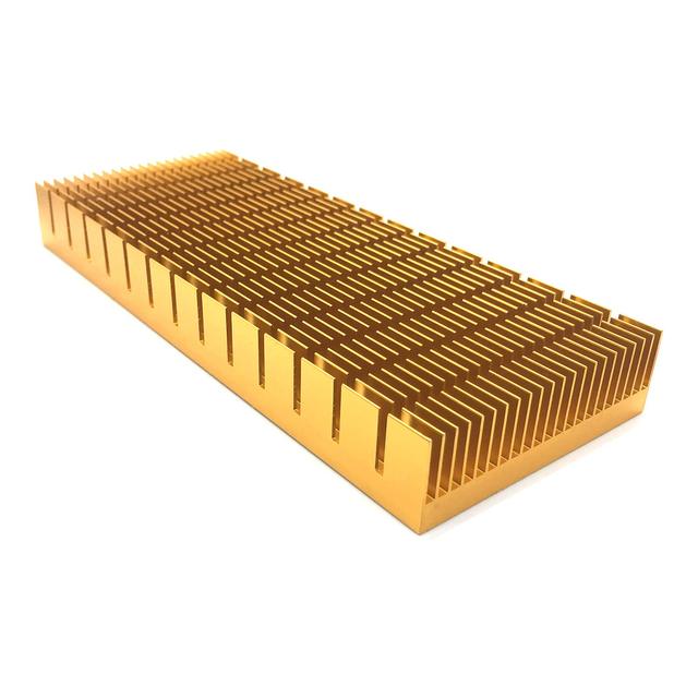 High-Power LED Amplifier Transistor Cooling Module 5.9 X 2.36 X 0.7 Inch 6063 Aluminum Alloy Heat Sink High Efficiency Cutting