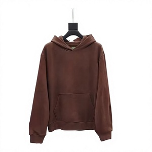 เสื้อฮู้ดสีขาวสำหรับผู้ชาย ทรงโอเวอร์ไซส์ ผ้าฝ้ายทอ 100% มีกระเป๋าเสื้อ สวมใส่สบายๆ สำหรับฤดูใบไม้ร่วง - Product Image 2