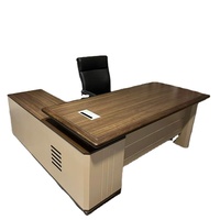 Vente en gros d'ordinateur moderne à hauteur réglable bureau debout en forme de L gestionnaire en bois bureau de PDG exécutif