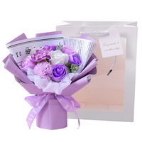 Bouquet de 9 roses artificielles en savon, vente en gros, cadeau créatif pour la Saint-Valentin