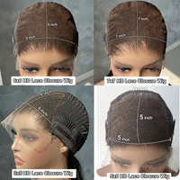 Perruques Lace Front HD Transparentes en Cheveux Humains Brésiliens Vierge Remy, Densité 250%, 30 Pouces, Lisses Comme des Baguettes, Double Tirage, Nœuds Blanchis
