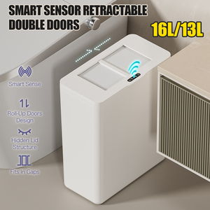 <span class=keywords><strong>Cubo</strong></span> de <span class=keywords><strong>Basura</strong></span> Automático Portátil Ecológico con Sensor de Inducción Rectangular de Plástico para Uso en Interiores y Exteriores en el Hogar, Oficina y Cocina - Product Image 3