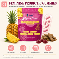 Gummies Probiotiques Féminines 2 Milliards UFC Bacillus Coagulans Orme Rouge Confort Digestif Flore Intestinale Bien-être Féminin OEM ODM