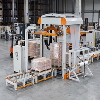 Machine d'emballage automatique à film étirable à froid pour palettes de céréales et aliments, ligne d'emballage de palettes entièrement automatique