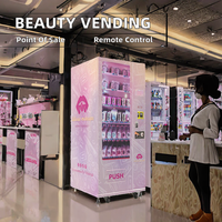 Distributeur automatique de bijoux pour cils Pink Beauty, écran tactile LCD LED, graphismes personnalisés, SDK, conforme ADA, paiement multiple