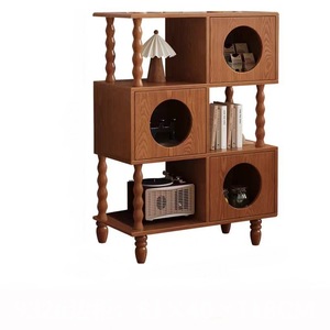Ash Wood Solid Wood Cat Cabinet Storage <b>Shelf</b> Multi Functional Bookcase Pet Furniture - Product Image 5