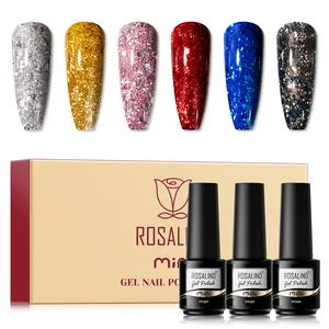ROSALIND oem собственный бренд частная марка товары для ногтей Органическая Смола Блеск веганская Пастельная лампа УФ гель лак для ногтей набор