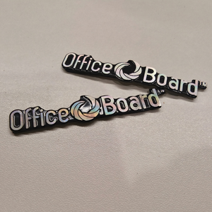 Plaques nominatives en époxy 3D personnalisées - Étiquettes noires brillantes avec <span class=keywords><strong>logo</strong></span> « EAGLE SAFES » - Product Image 2