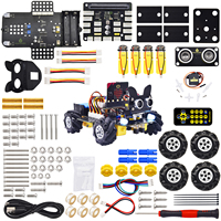 Kit de robot STEM Keyestudio MicroBit Makecode Programmation Kit de robot STEM 4WD Mecanum (sans carte)