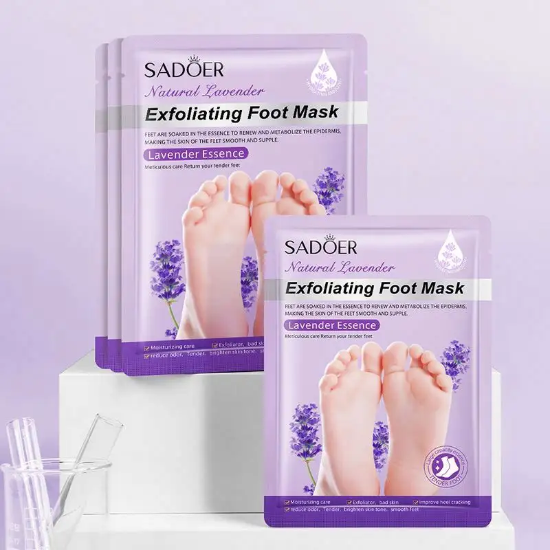 SADOER ODM private label exfoliating peeling care products goat milk foot mask