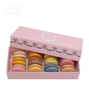Boîte d'emballage en papier pour macarons au chocolat personnalisés de luxe, boîte de rangement pour macarons, boîte cadeau