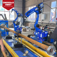 Robot de soudage de tuyaux haute performance, Cellule robotisée, Mandrin lourd 360 °   Machine de soudage de brides de tubes ronds pour le traitement des tuyaux industriels