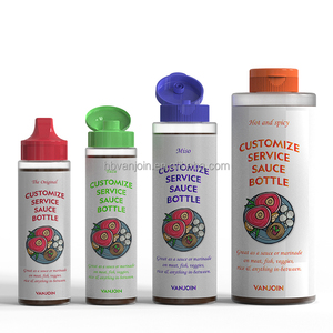Bouteilles de sauce et de condiments vides en HDPE/LDPE de 12 oz et 8 oz avec bouchon à clapet, accessoires de cuisine et de barbecue, bouteilles souples en plastique - Product Image 4