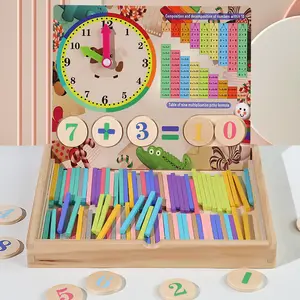 Игрушки Монтессори, Обучающие деревянные игрушки для детей, учебные пособия по математике, новые деревянные палочки для раннего обучения 2024