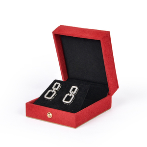 Custom Wholesale Luxury Velvet <b>Earring</b> Bracelet Necklace Ring <b>Box</b> Packaging Velvet Jewelry <b>Box</b> - Product Image 4