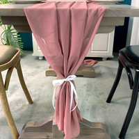 Nappe carrée moderne en mousseline de soie écologique, couleur unie, 100 % polyester, 70x300cm, réutilisable pour la maison, l'hôtel, les mariages