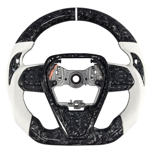 Volante Deportivo de Fibra de Carbono Forjado Plateado Personalizado para Toyota Camry Corolla RAV4 <span class=keywords><strong>SE</strong></span> XLE XSE 2018-2024 - Product Image 1