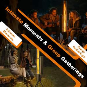 Buitenhaard van staal en houtpellets - draagbare, hoog-efficiënte verwarmingskachel voor tuin, achtertuin en terras - Product Image 5