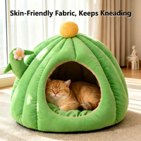 Nouveau produit phare : Nid pour animaux de compagnie en forme de cactus, lit en peluche pour chat, coussin de couchage pour chat, nid pour chien, fournitures chaudes pour chats en hiver