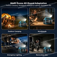Convertisseur d'énergie portable à onde sinusoïdale pure 600W pour batterie au lithium Mak Tas 18V, de DC 18V à AC 110V/220V pour les situations d'urgence en extérieur