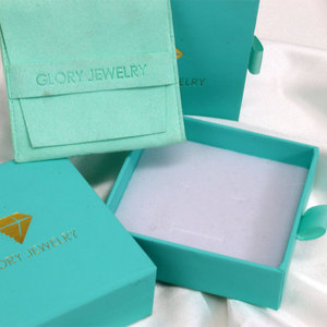 Scatola Regalo per <span class=keywords><strong>Gioielli</strong></span> in Carta Blu Tiff, Confezione Personalizzata per Fornitori, Piccola Scatola in Cartone per Imballaggio <span class=keywords><strong>Gioielli</strong></span> - Product Image 5