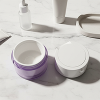 Pot à crème sans air personnalisé de 50 g à décharge latérale pour l'emballage de produits de soin et cosmétiques