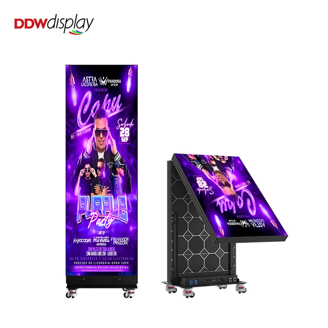 Led Foldable Poster Screen Indoor P1.25 Seamless Splicing Portable Fold Control Wifi Digital HD 8K Display Module 5-Year