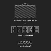 Vente Flash : Ensemble de Mahjong de Luxe en Acrylique 40mm Style Européen et Américain, Argent et Or, Jeu de Société Familial