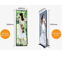 Pantalla LED Móvil con Soporte de Pie, Letrero LED Programable por Wifi, P1.875 P2 P2.5, Publicidad Interior a Todo Color, Aluminio Fundido a Presión