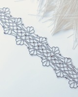 Bracelet en filigrane de dentelle en or 18 carats Lerca, bracelet et collier 2 en 1, bijoux fins