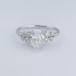 <span class=keywords><strong>Anillo</strong></span> de Diamante Cultivado en Laboratorio de Gran Quilate, Amor Eterno, Chapado en <span class=keywords><strong>Oro</strong></span> Blanco de 18K, <span class=keywords><strong>Anillo</strong></span> de Compromiso Solitario Versátil y Elegante para Mujer - Product Image 1