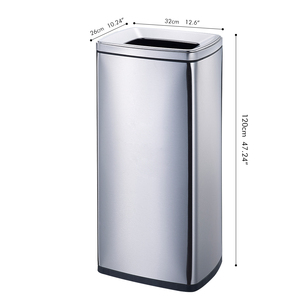 Cestino Rettangolare Commerciale <span class=keywords><strong>per</strong></span> Hall d'Hotel, Senza Coperchio, 30L, Grande Capacità, in Metallo, da Terra - Product Image 6