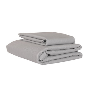 Qin Yue Gray Linen Cotton <b>Bedding</b> <b>Set</b> 3 Pcs Twin Full Queen King Plain Dyed Reactive Printing Home Use - Product Image 4