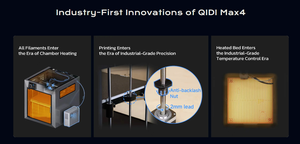 Imprimante 3D QIDI MAX4 2025 Nouveau Modèle Grande Taille Haute Vitesse FDM avec Nivellement Automatique et Extrudeur à Double Engrenage - Product Image 3