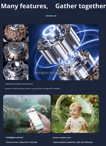Système <span class=keywords><strong>d</strong></span>'<span class=keywords><strong>irrigation</strong></span> et de lutte anti-moustiques DaringFish pour cour et villa, pulvérisateur métallique, contrôle à distance par application 24h/24, arrosage de jardin - Product Image 4