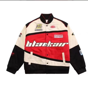เสื้อแจ็คเก็ตมอเตอร์ไซค์สีดำแบบยูนิเซ็กซ์  บุผ้านวม กันลม เป็นมิตรกับสิ่งแวดล้อม  แบบกลับด้านได้  คอตั้ง  ปิดด้วยซิป  ลายปะติด  ทรงเข้ารูป - Product Image 2