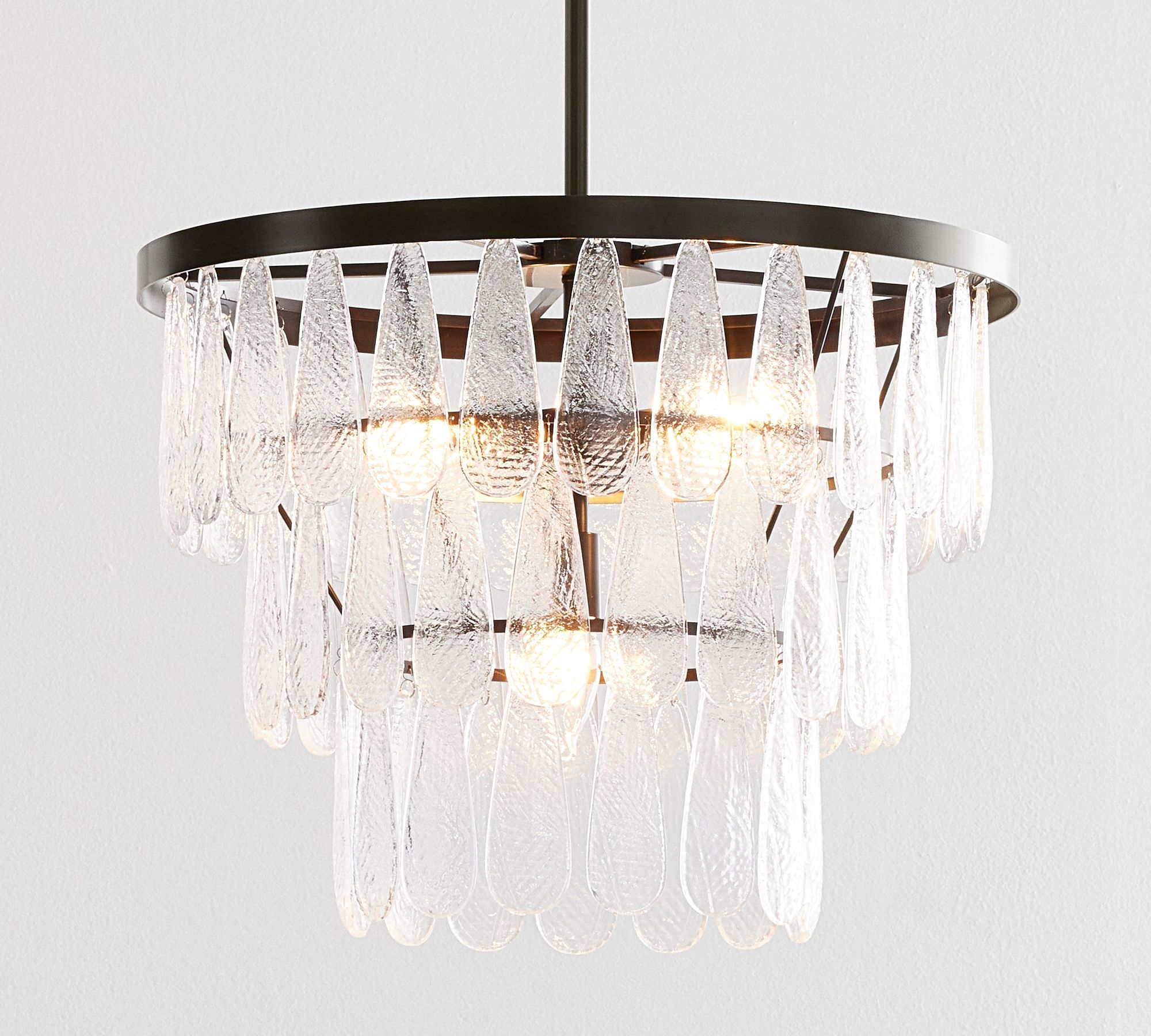 chandeliers pendant lights textured glass round chandelier