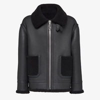 Manteau en fourrure de mouton véritable classique unisexe NAFA personnalisé avec logo personnalisé