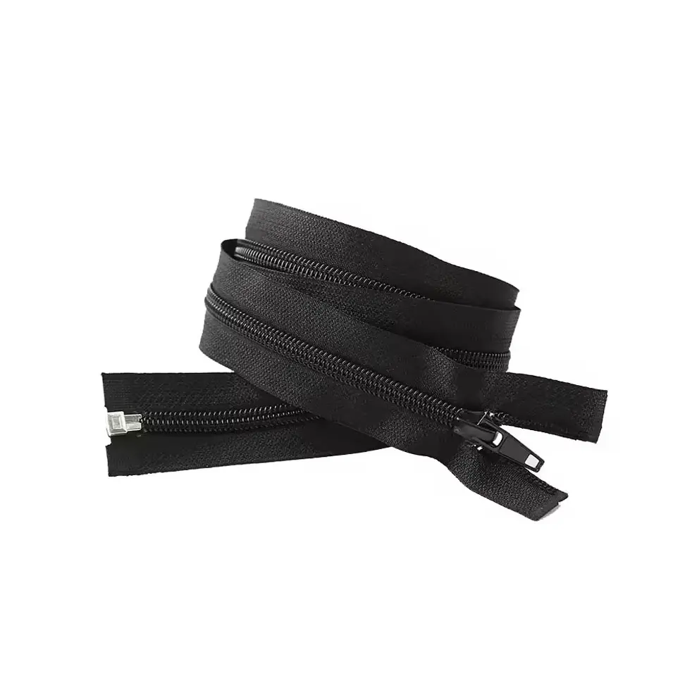Оптовая продажа, высокое качество, плотная лента № 5, черная нейлоновая открытая застежка-молнии для сумки, платья