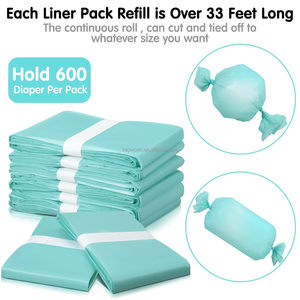 Facile à remplacer et à éliminer Parfum frais Doublures de recharge de seau à couches extra épaisses compatibles avec DEKOR <span class=keywords><strong>KORBELL</strong></span> - Product Image 6