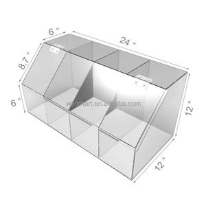 Rõ ràng Acrylic kẹo bin phân vùng thực phẩm khô hiển thị các loại gia vị container bán lẻ bánh rán Cookie bin - Product Image 4