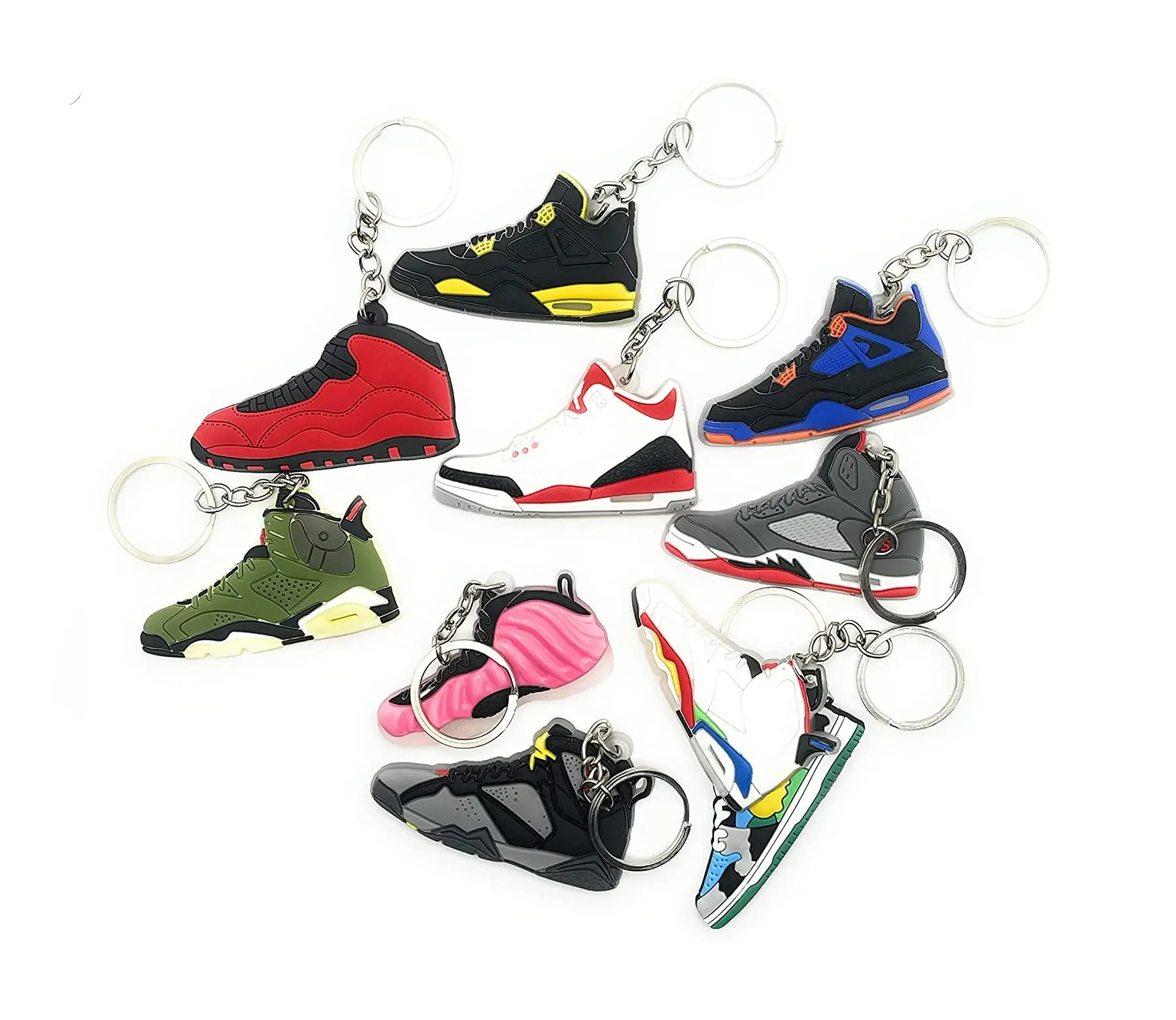 Custom Logo Cheap 3D Mini Sneakers A J Shoes Keychain Model Cute Keychains For Promotional Gift