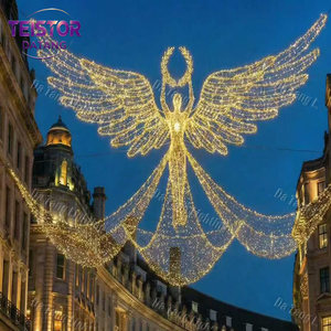 IP65 Outdoor LED Angel Cross Street Motif <b>Lights</b> for Commercial Boulevard and Municipal Christmas Street Decoration - Product Image 5