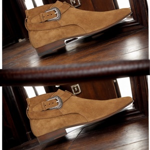 Botas <span class=keywords><strong>Chelsea</strong></span> de Media Caña, Estilo Chukka, de Piel de Ante, para Invierno, con Aumento de Altura, para Otoño - Product Image 5