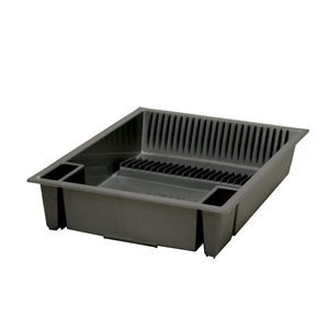 Scolapiatti classico con vassoio raccogligocce, bianco - Product Image 1