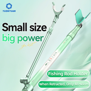 Support de <span class=keywords><strong>canne</strong></span> à pêche télescopique en fibre de carbone avec piquet de sol, section courte - Product Image 1