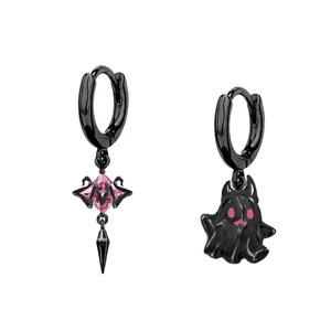 Cartoon Ghost Drop Earrings Zinc Alloy Asymmetrical Design Women's Fashion Earrings - Product Image 5